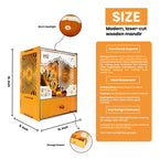 Premium Wooden Wall-Mount Pooja Mandir with LED & Jali Design & OM Back Panel | Radhe Radhe Temple for Home