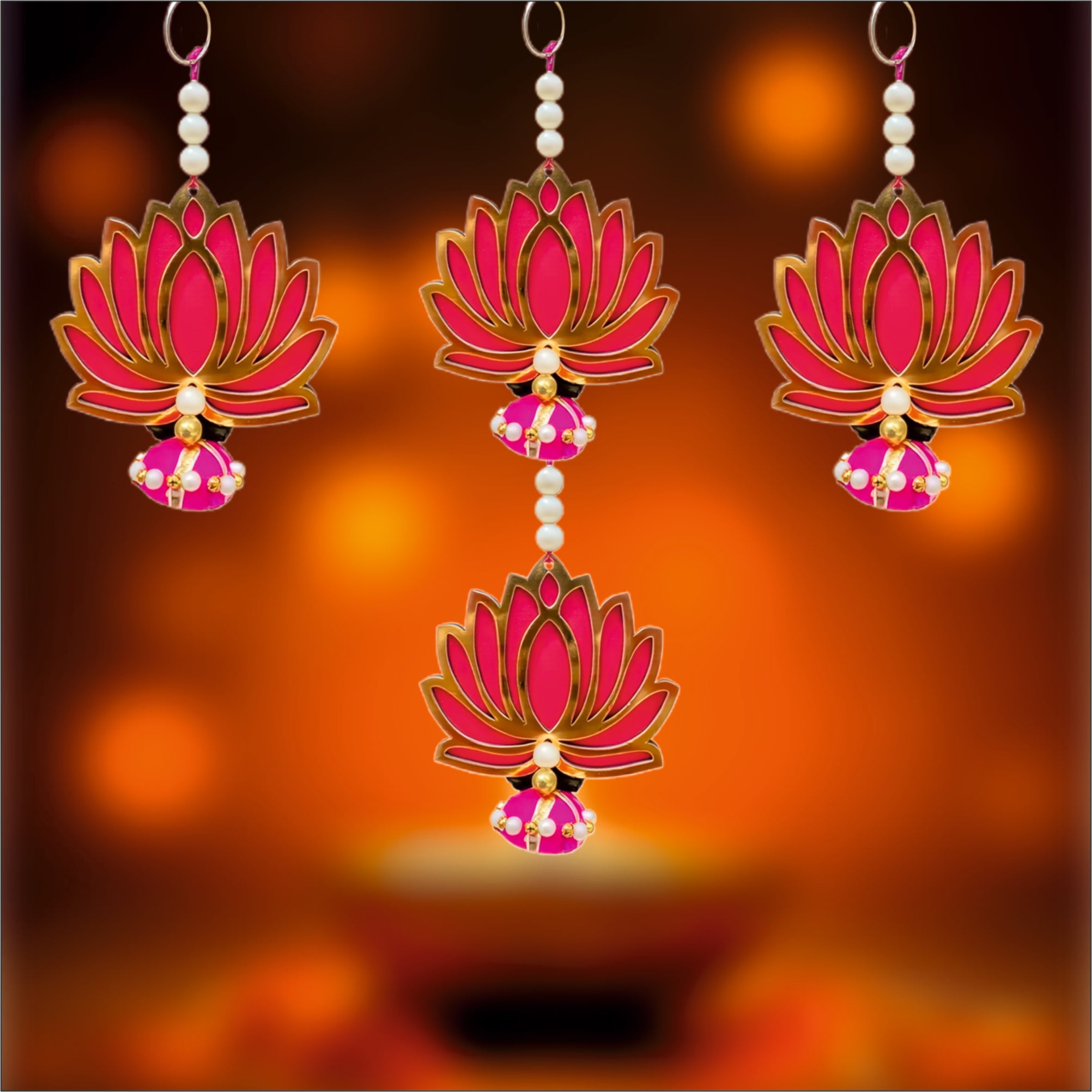Lotus Wall Hanging Set Of 10| ASOBO