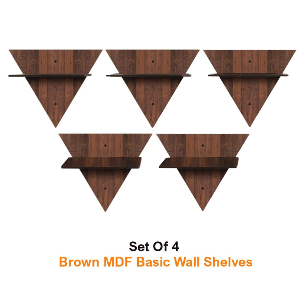 Geometric Triangle Wall Shelves Set of 4 | ASOBO