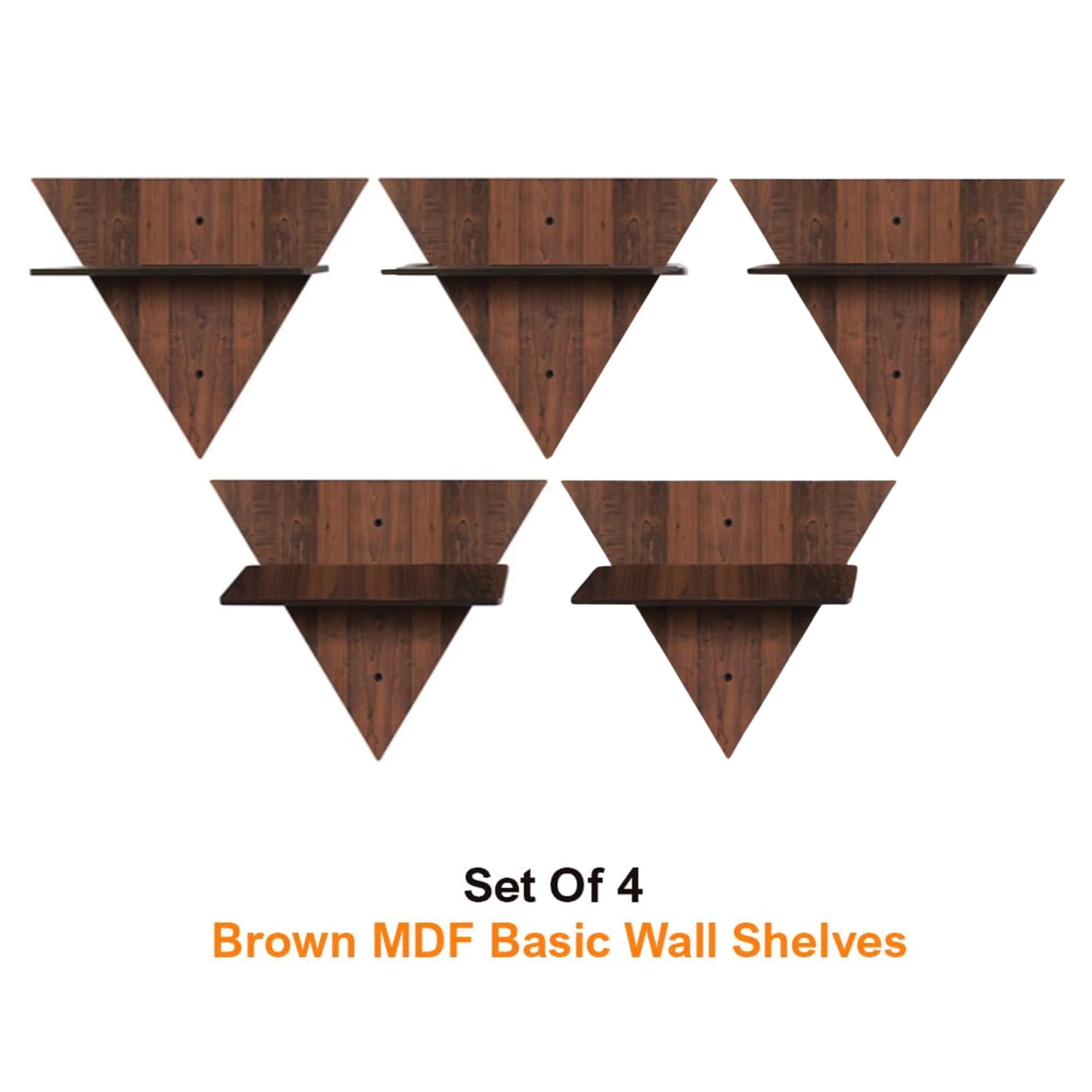 Geometric Triangle Wall Shelves Set of 4 | ASOBO