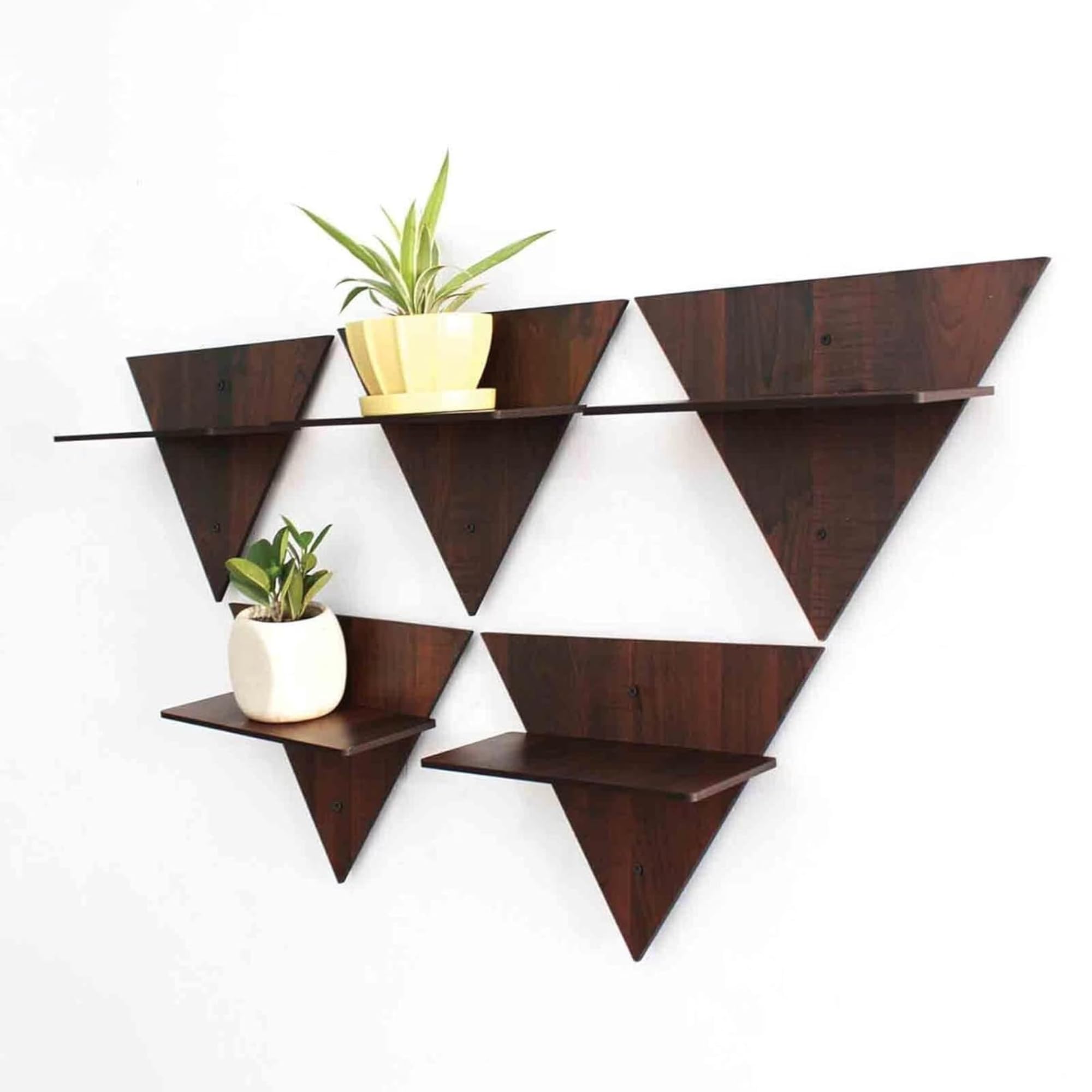 Geometric Triangle Wall Shelves Set of 4 | ASOBO