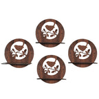 Round Wooden Wall Shelf with Bird on Branch Cutout Design Set Of 4 | ASOBO
