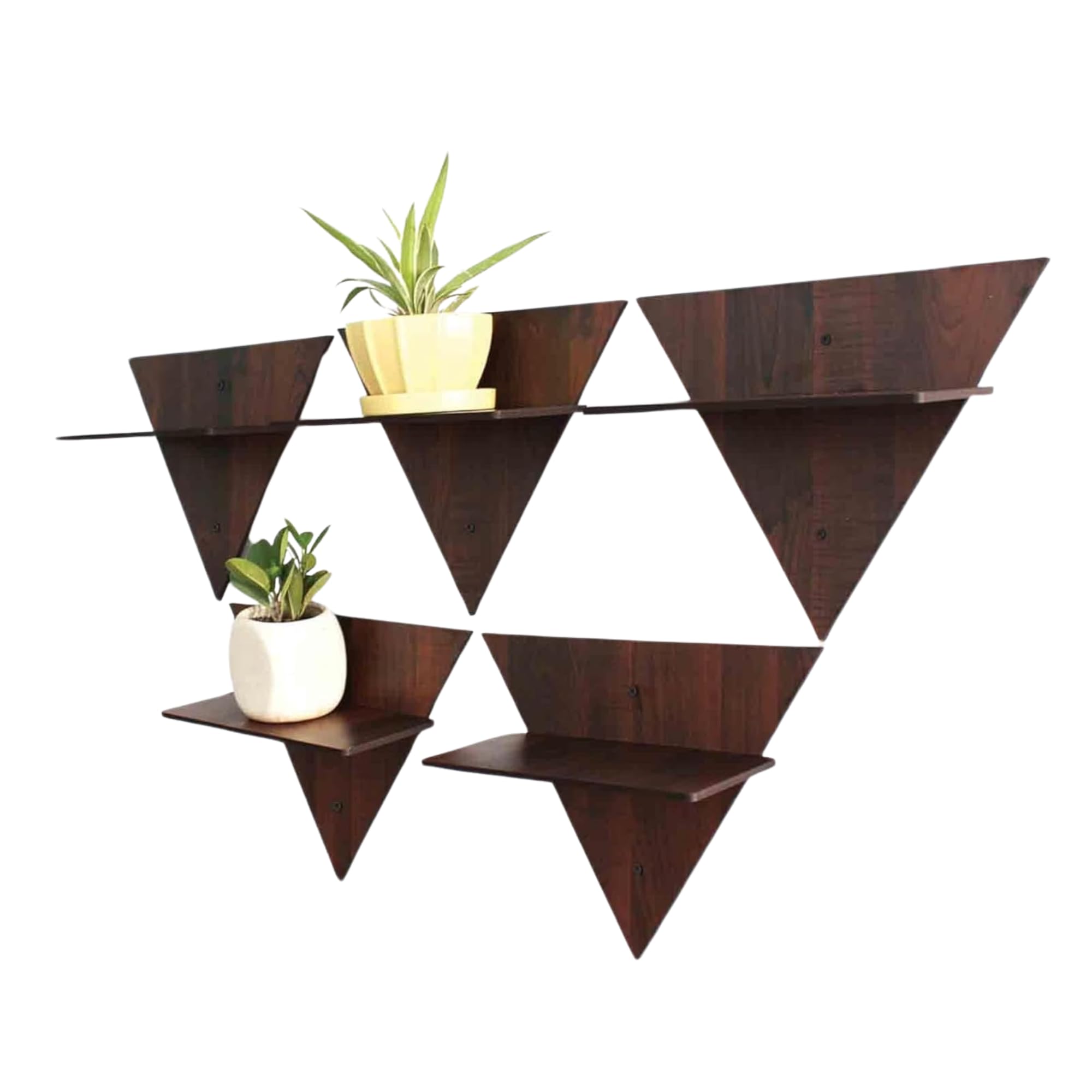 Geometric Triangle Wall Shelves Set of 4 | ASOBO