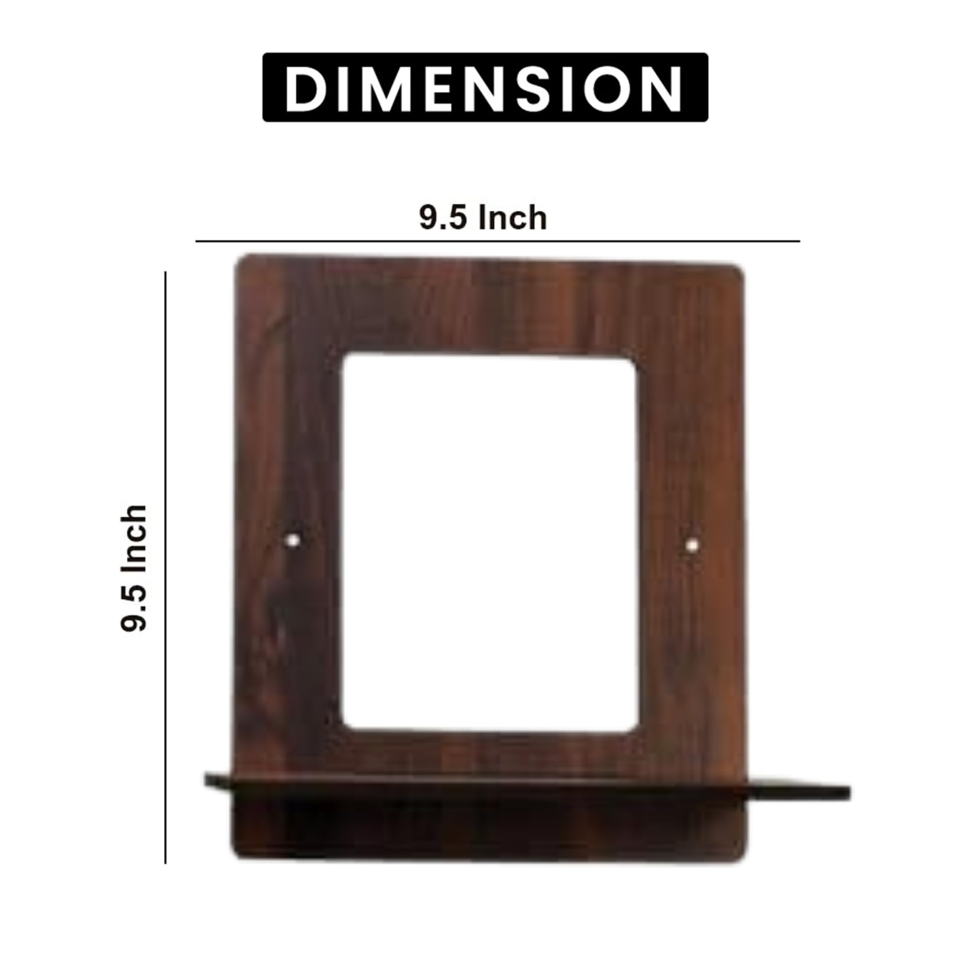 Set of 4 Brown MDF Square-Shaped Wall Shelves | ASOBO