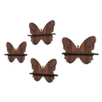 Wooden Butterfly-Shaped Wall Shelf Set Of 4 | ASOBO