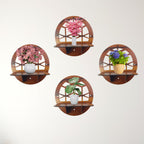Geometric Honeycomb Cutout Design Wall Shelf Set Of 4 | ASOBO