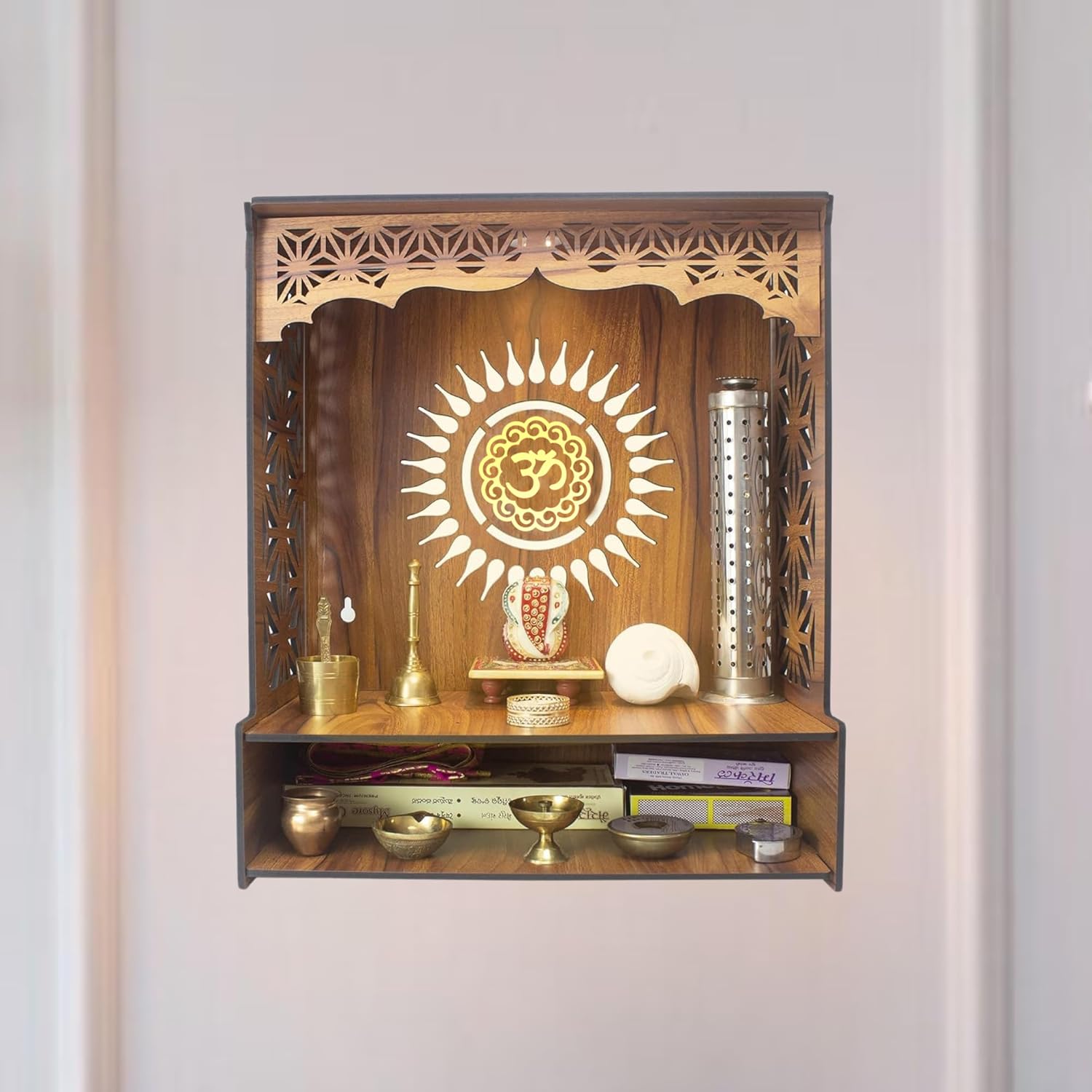 Modern Foldable Wooden Mandir | ASOBO