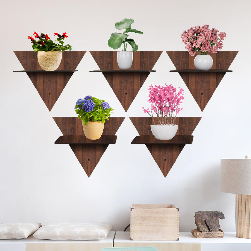 Geometric Triangle Wall Shelves Set of 4 | ASOBO