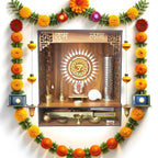 Compact Wall-Mounted Wooden Mandir| ASOBO