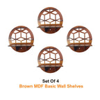 Geometric Honeycomb Cutout Design Wall Shelf Set Of 4 | ASOBO