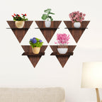 Geometric Triangle Wall Shelves Set of 4 | ASOBO