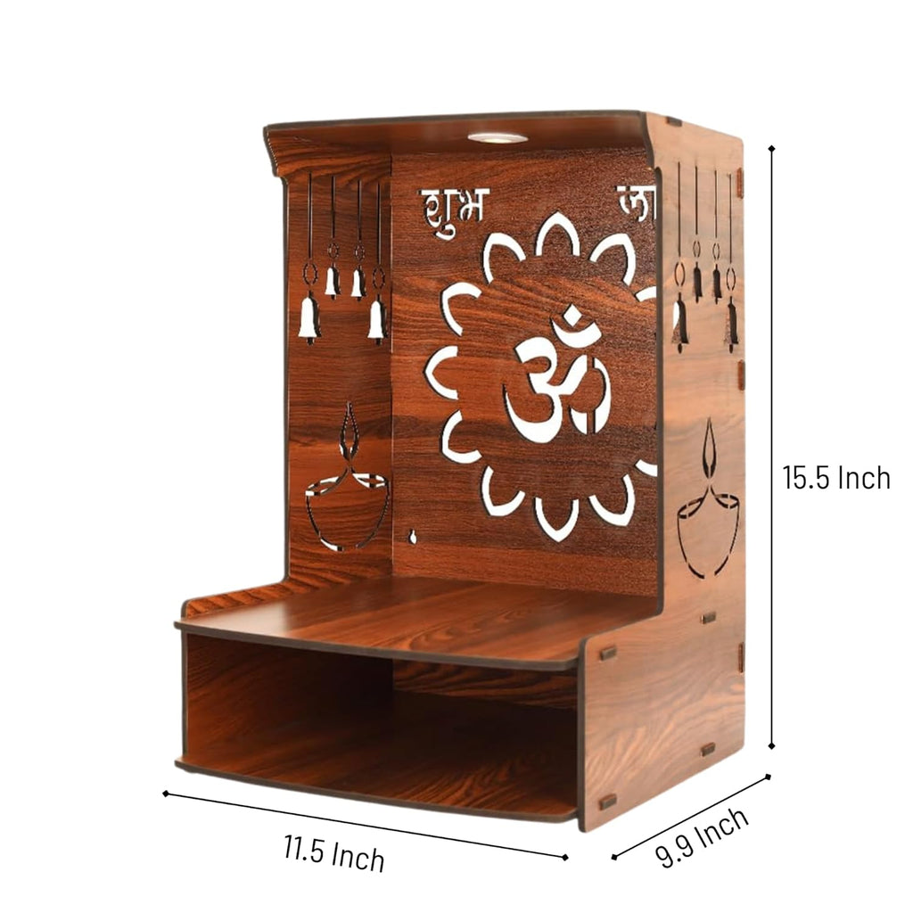 Modern Minimalist Wooden Mandir | ASOBO