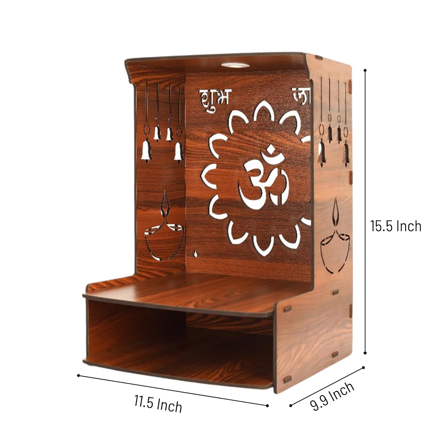 Modern Minimalist Wooden Mandir | ASOBO