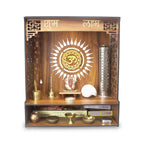 Compact Wall-Mounted Wooden Mandir| ASOBO