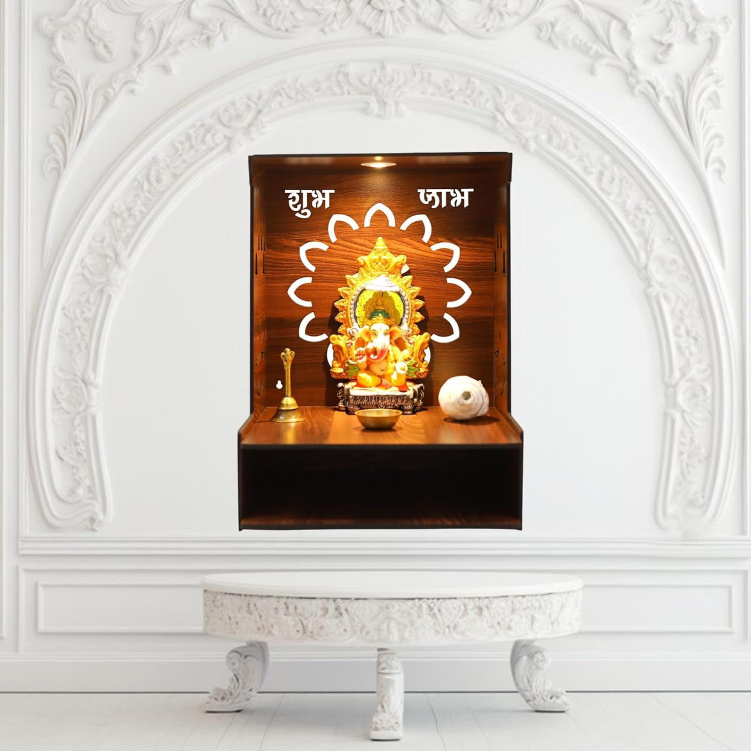 Modern Minimalist Wooden Mandir | ASOBO
