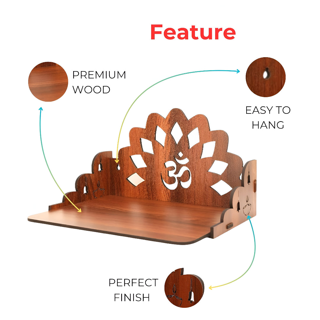 Small Tabletop Wooden Mandir | ASOBO