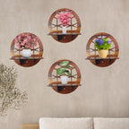 Geometric Honeycomb Cutout Design Wall Shelf Set Of 4 | ASOBO