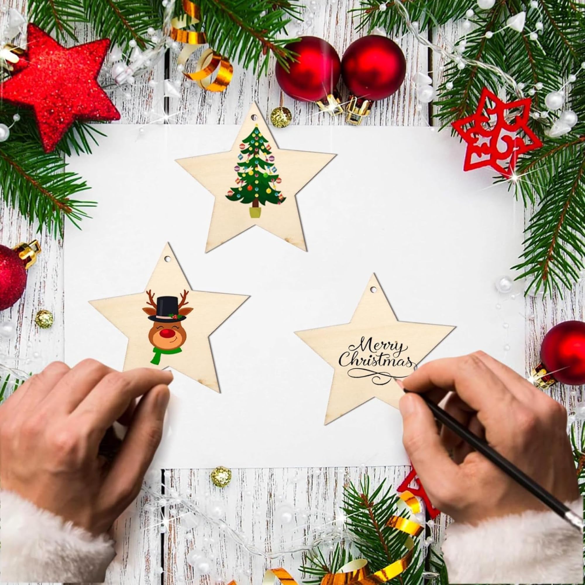 Glittered Christmas Silhouette Cutouts | ASOBO