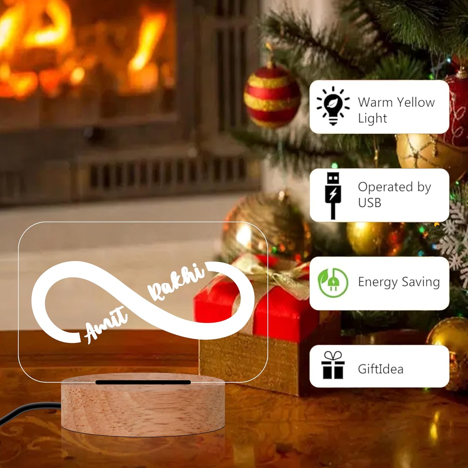 Personalized Couple Name Infinity LED Light | ASOBO