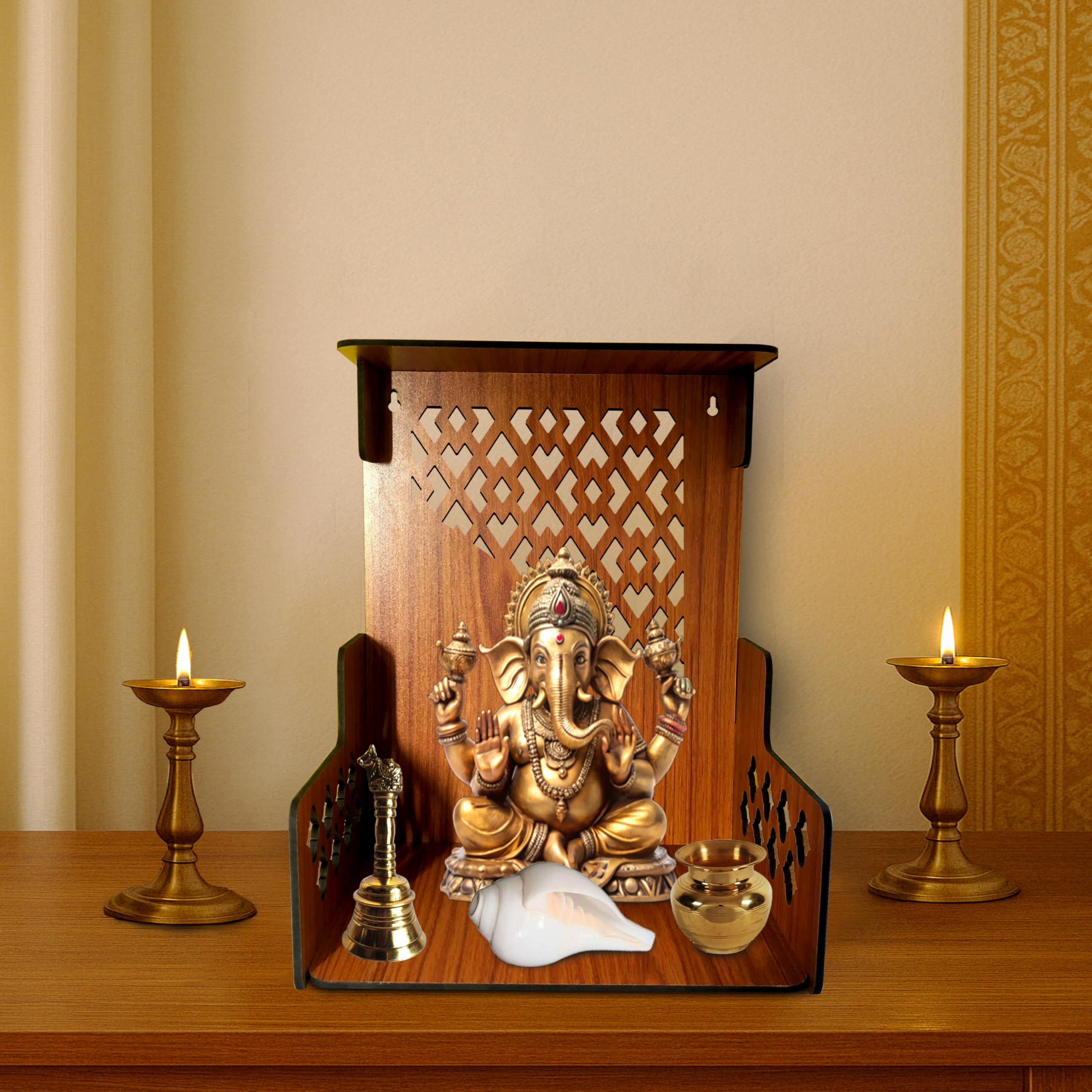 Modern Foldable Wooden Mandir | ASOBO