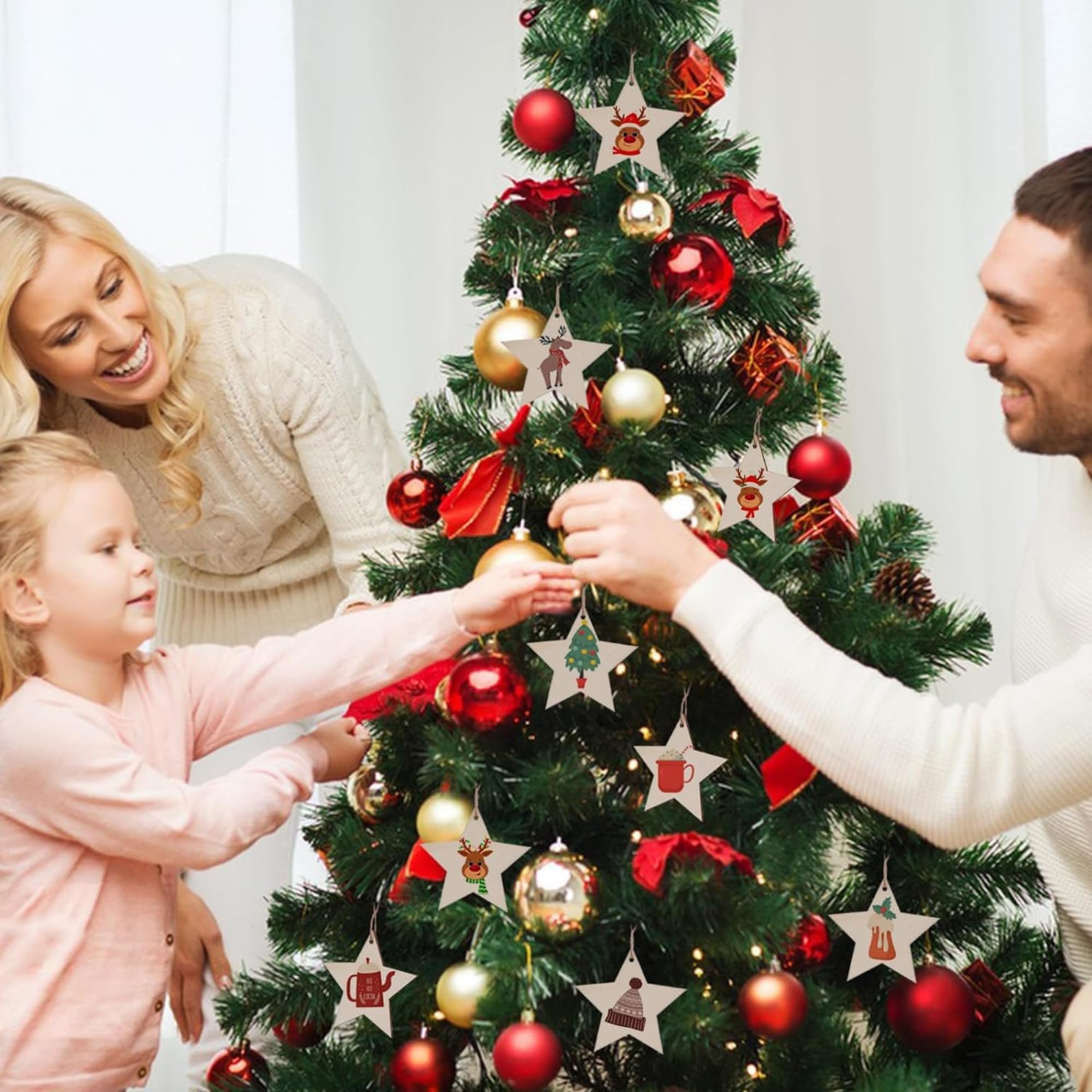 Glittered Christmas Silhouette Cutouts | ASOBO
