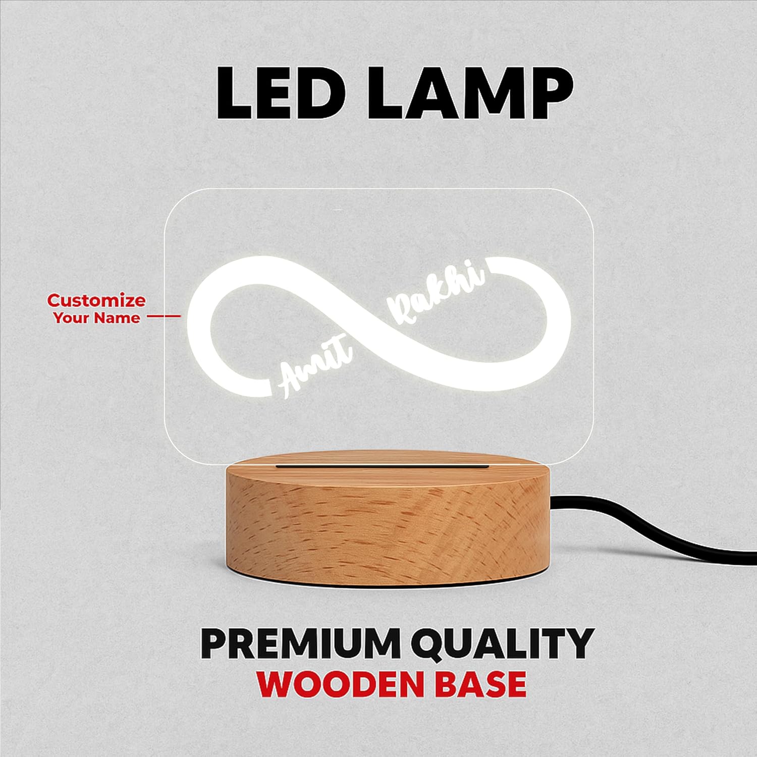 Personalized Couple Name Infinity LED Light | ASOBO