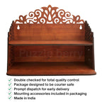 Handcrafted Small Wooden Mandir – Compact Om Pooja Stand | ASOBO