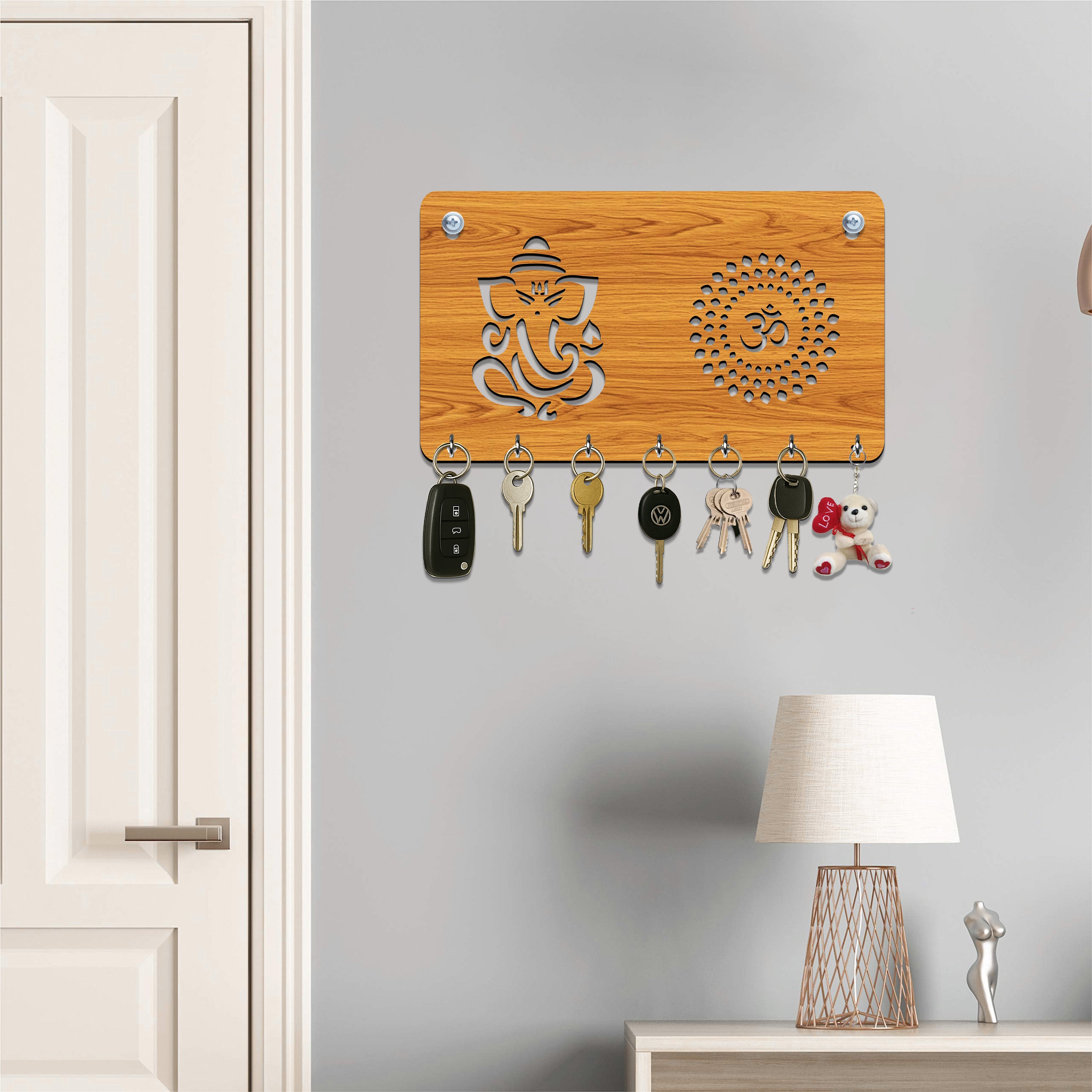 Wall-Mounted Key Hanger with Divine Decor Combo | ASOBO