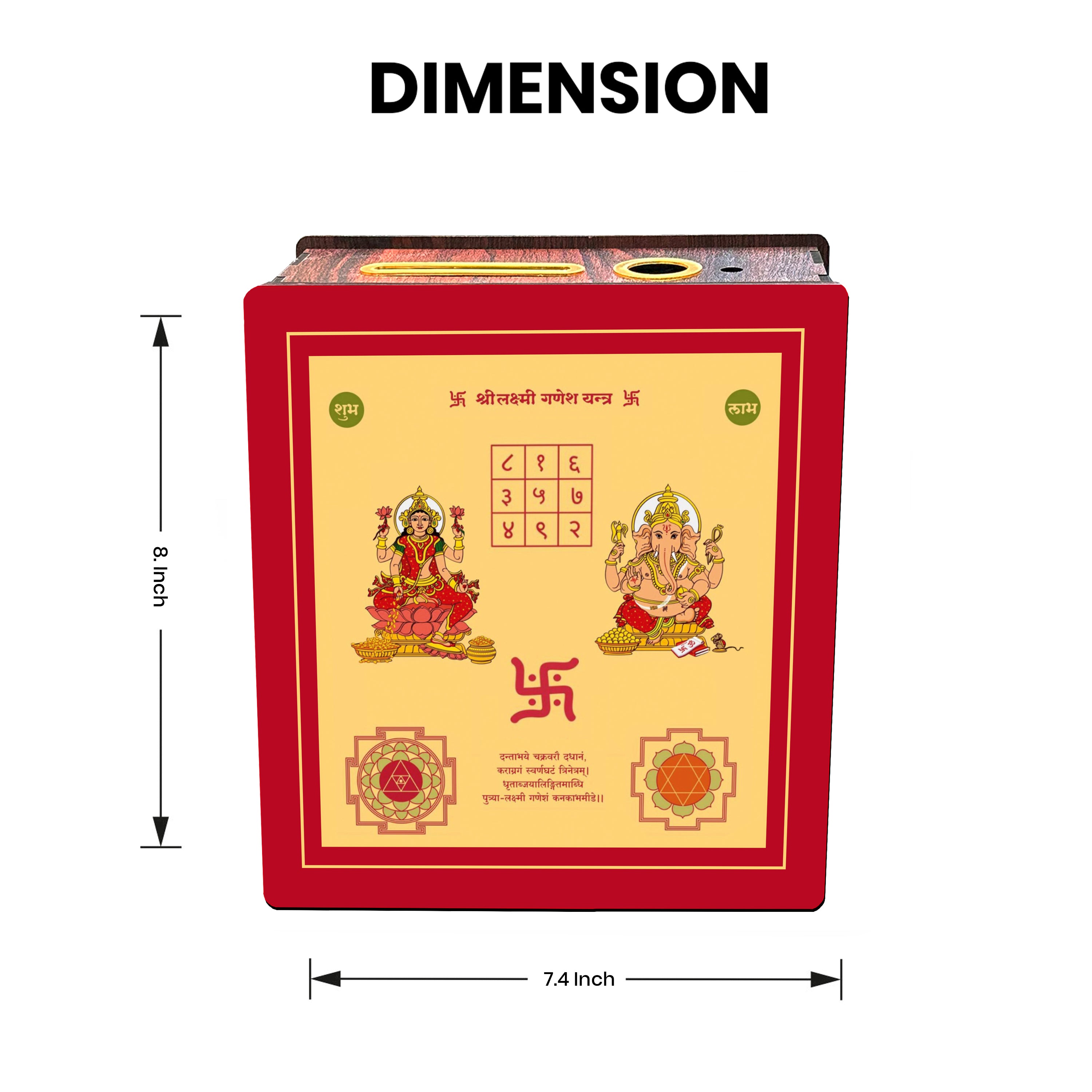Laxmi Ganesh Wooden Piggy Bank | ASOBO