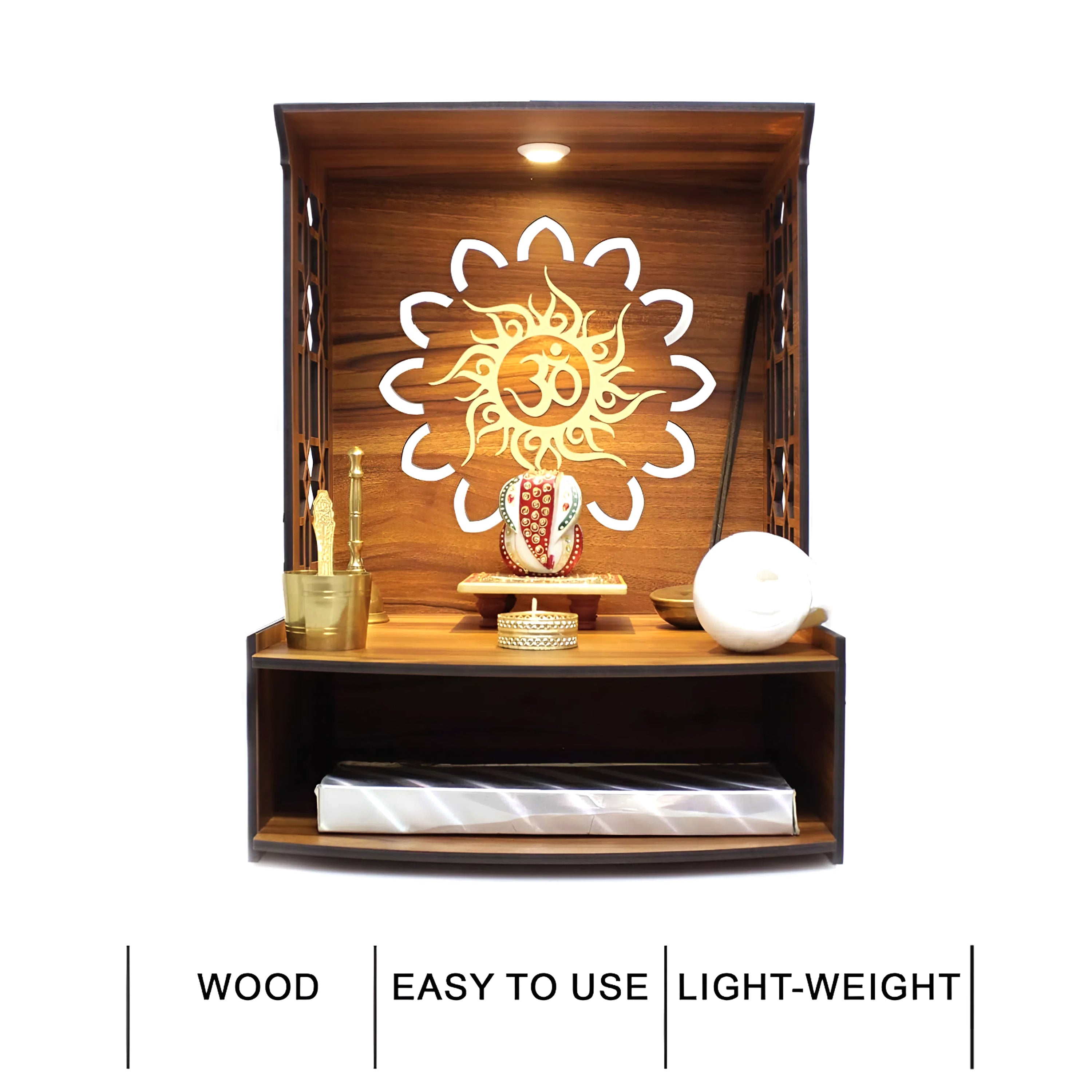 Wooden Mandir For Home | ASOBO