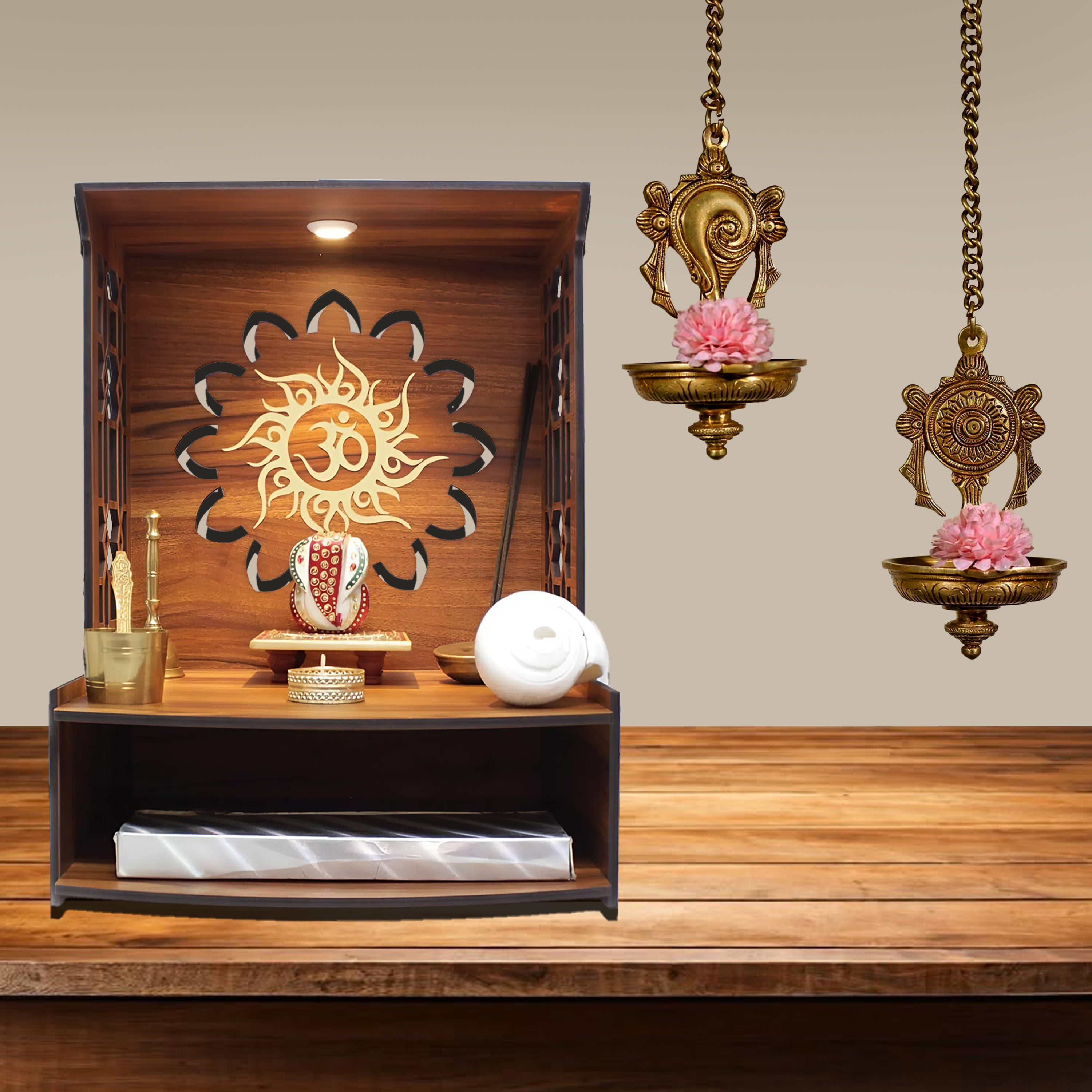 Wooden Mandir For Home | ASOBO