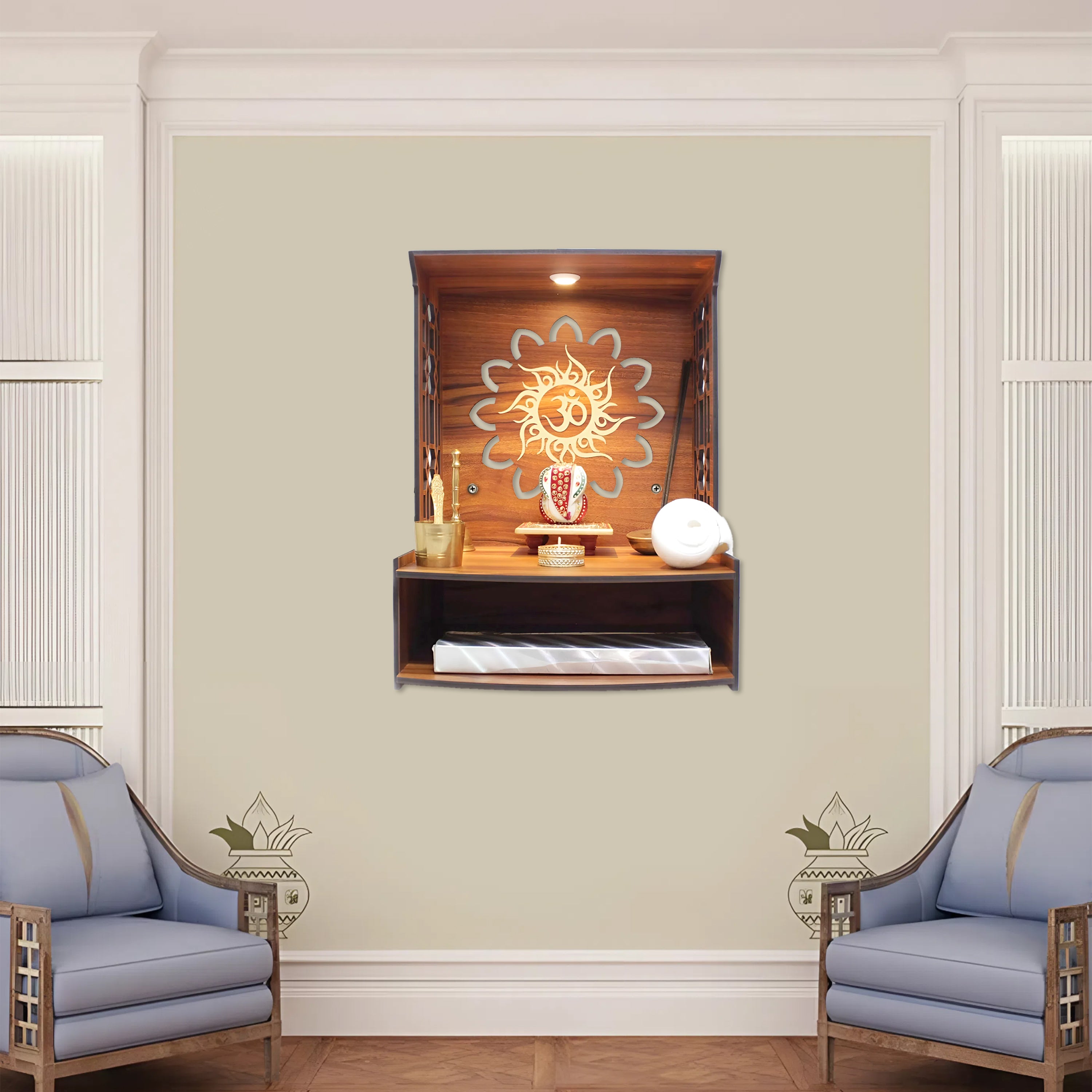 Wooden Mandir For Home | ASOBO