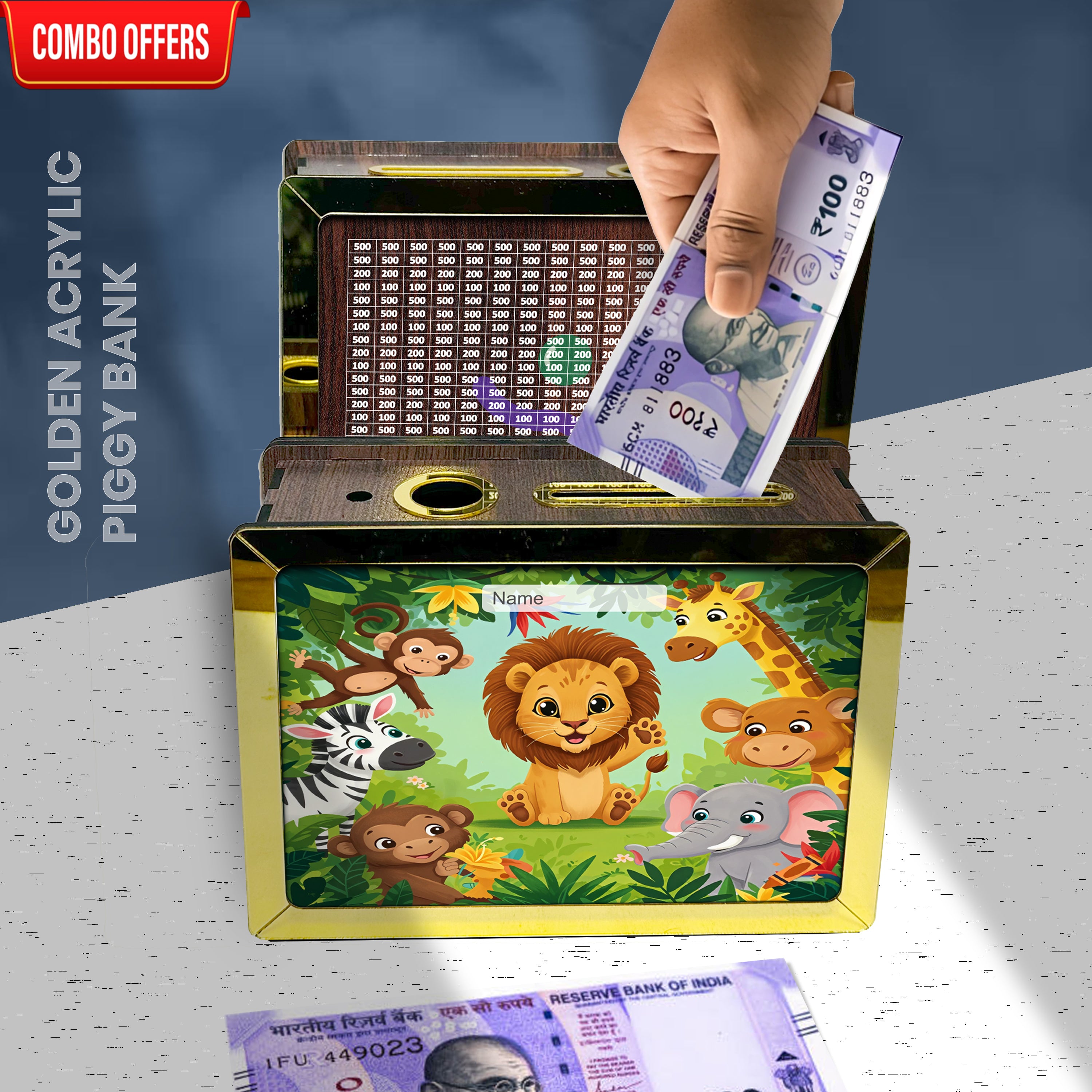 Wooden Piggy Bank for Kids – Handcrafted Coin Bank | ASOBO