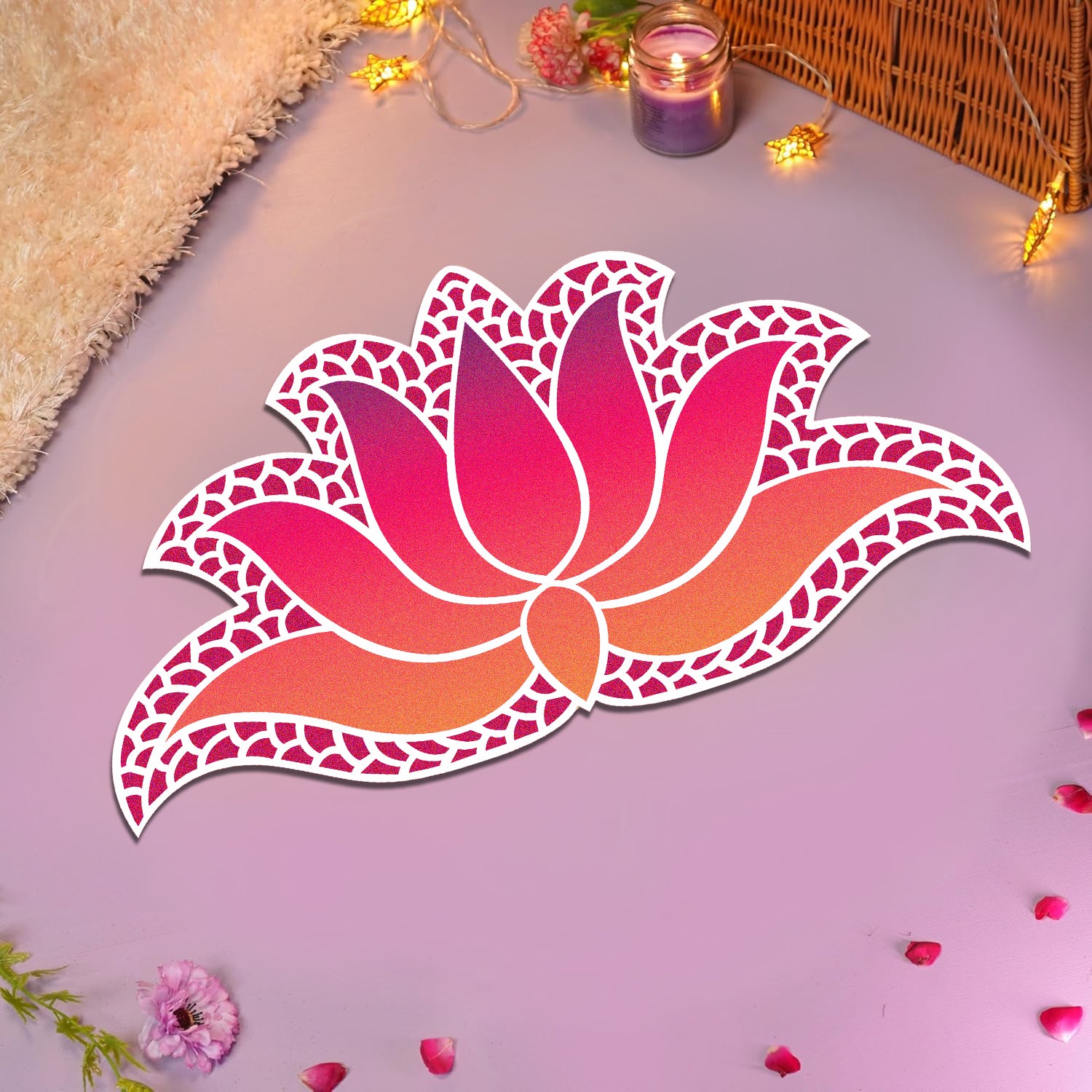 Lotus Rangoli Design | ASOBO