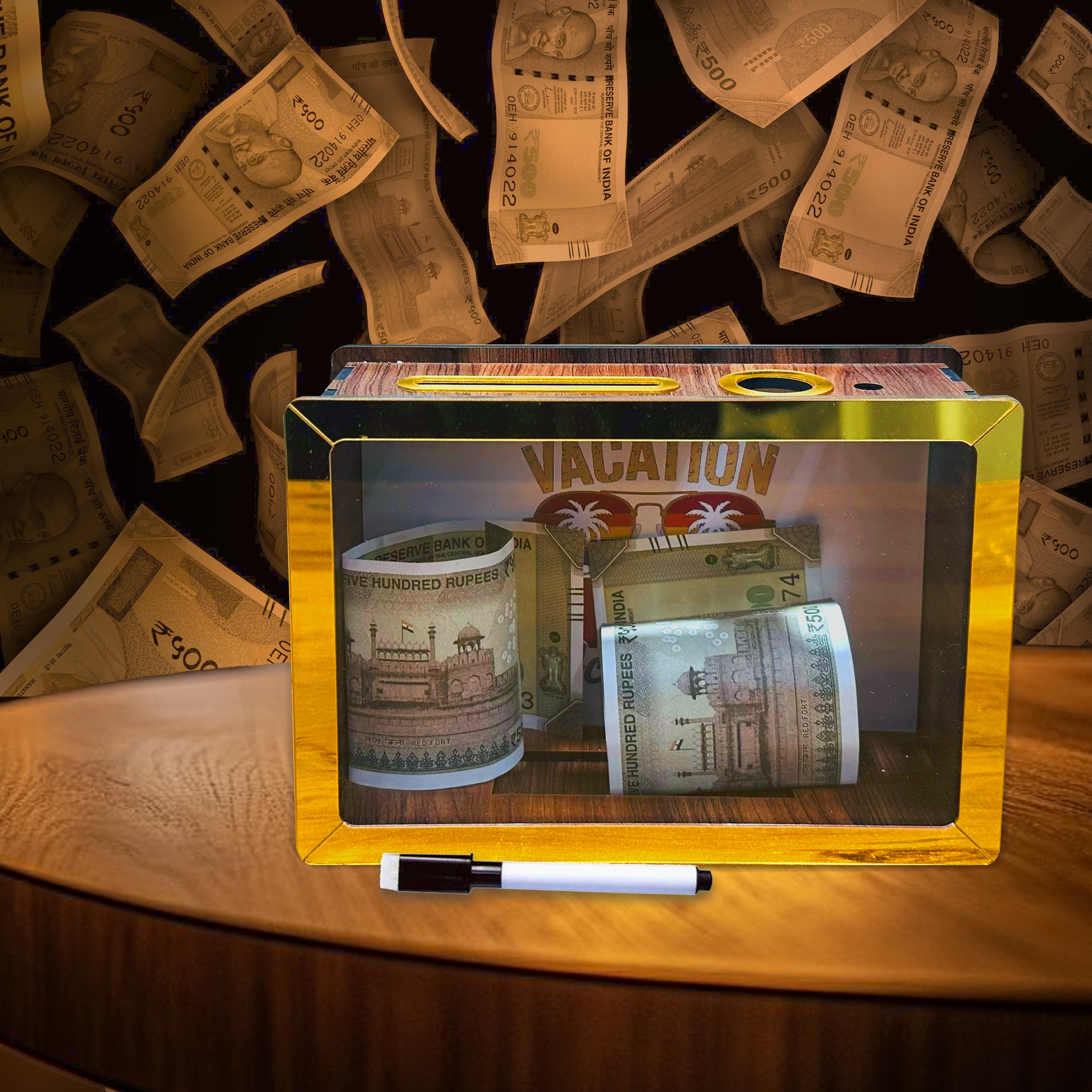 Decorative Money Saving Box for Travel Goals | ASOBO