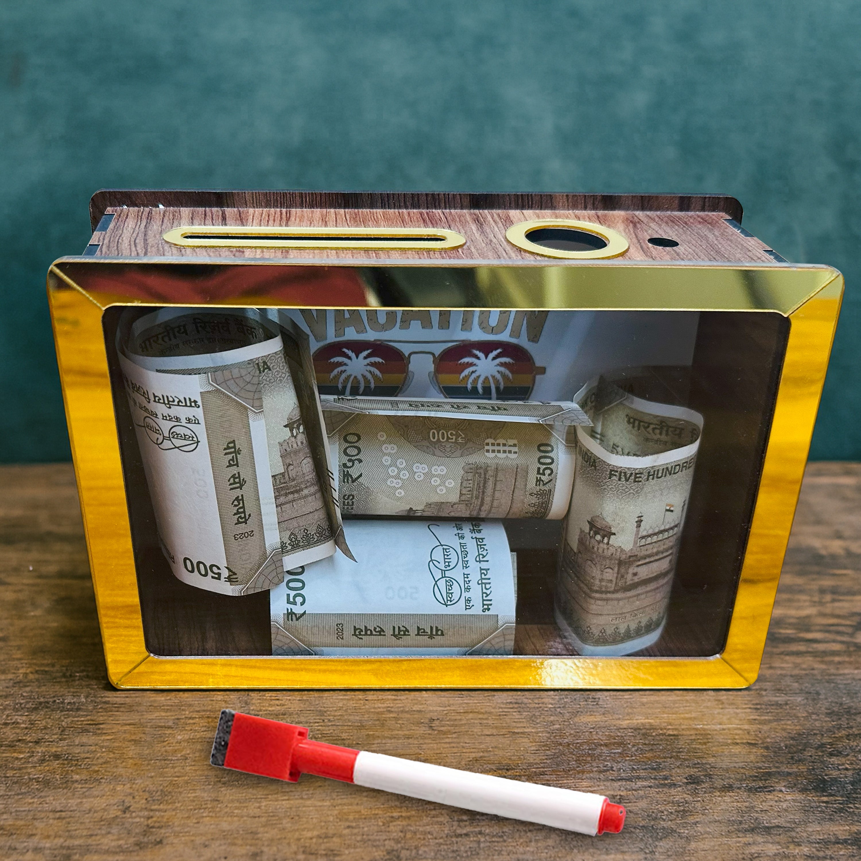 Decorative Money Saving Box for Travel Goals | ASOBO