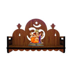 Mini Wooden Mandir for Home – Compact Om Pooja Stand | ASOBO