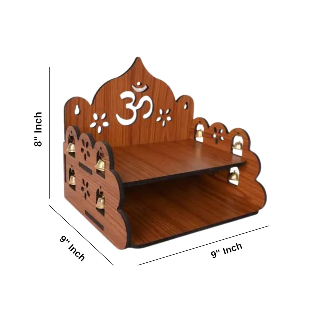 Small Pooja Temple for Home & Office (9x9x8 inches) | ASOBO