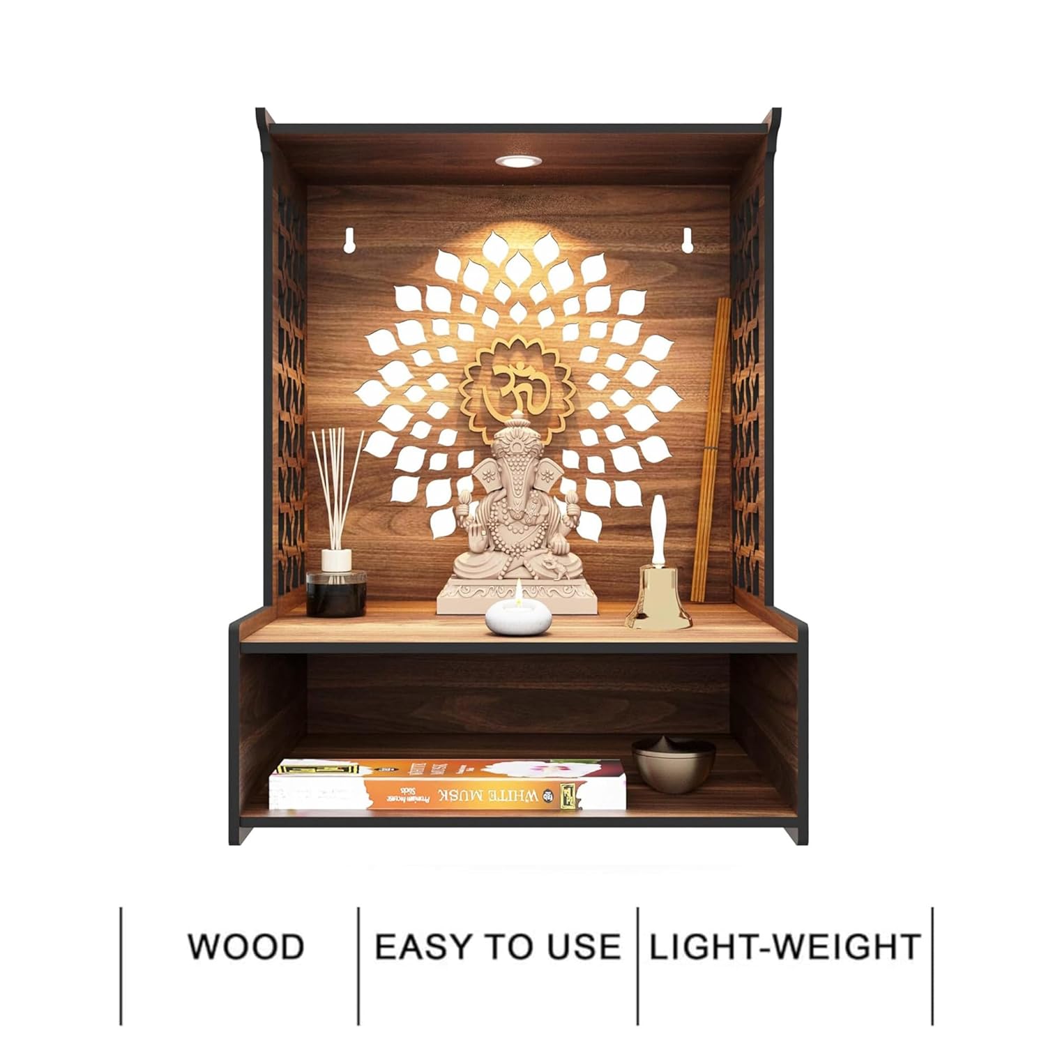 Portable Wooden Mandir Box | ASOBO